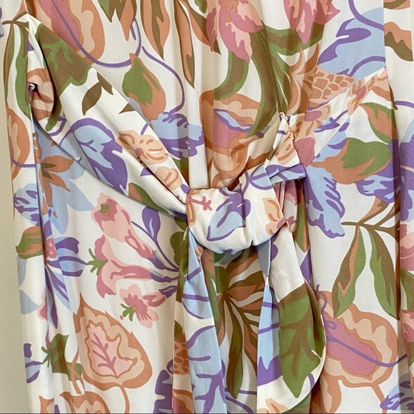 Vintage Bichon by Sarah Edwards Floral Midi Length Dress size 2 Petite - Picture 4 of 13